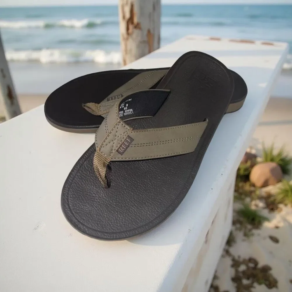 Reef Cushion Brown Journeyer Flip Flop Sandals for Men Size 8